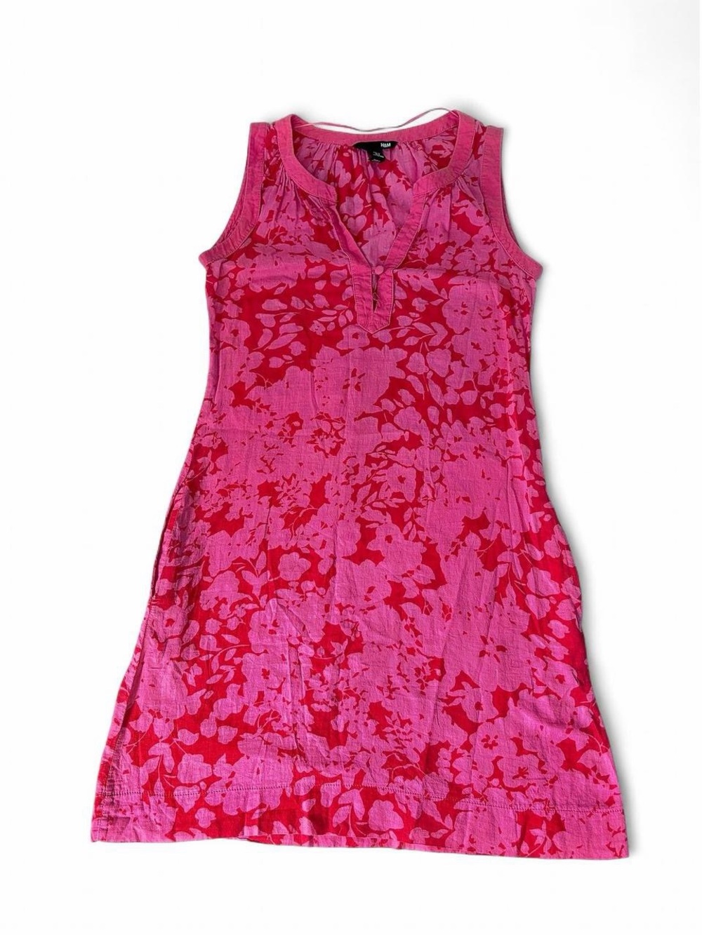 H&M Pink & Red Floral Shift Dress